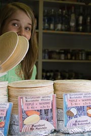 A Girl Selling Hot Wafers