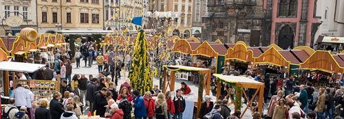Easter market on Old Town Square in Prague