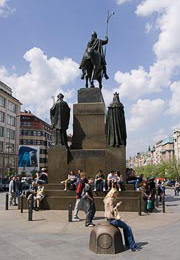 Die Reiterstatue von St. Wenzel
