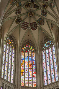 Ceiling Murals and Stained Glass Window
