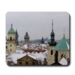 Prague Winter Spires Mousepad