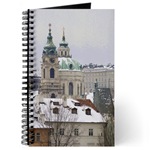 St. Nicholas Church in Prague with Snow Journal