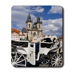 Old Town Square Horse-Drawn Carriage Mousepad