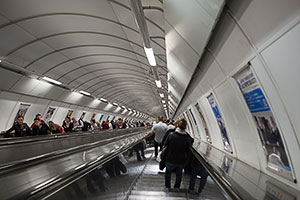 Prague Metro Escalator